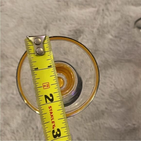 Gloria Vanderbilt Elegant Amber Glass Candle Holders (2) - Picture 7 of 7